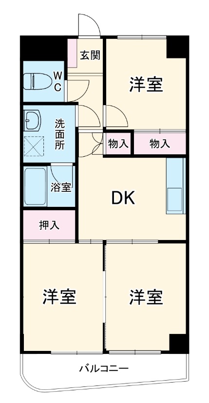 サンヒルズ松和花壇の間取り