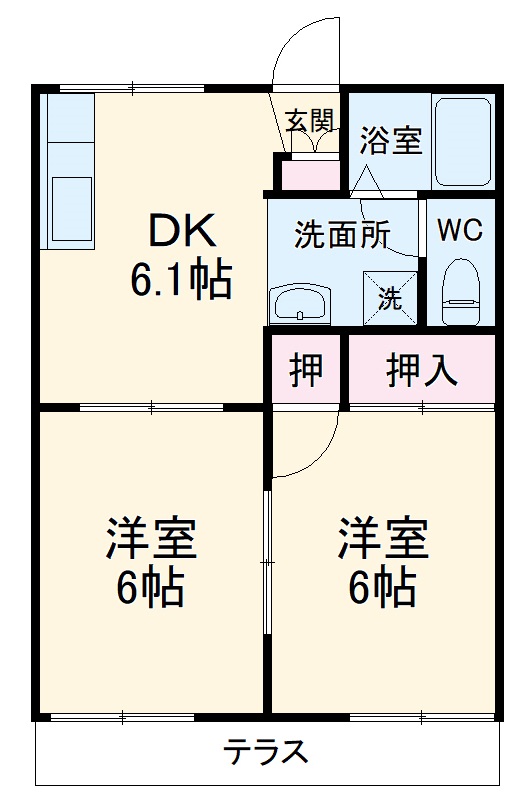 コート芝ファミールⅢの間取り