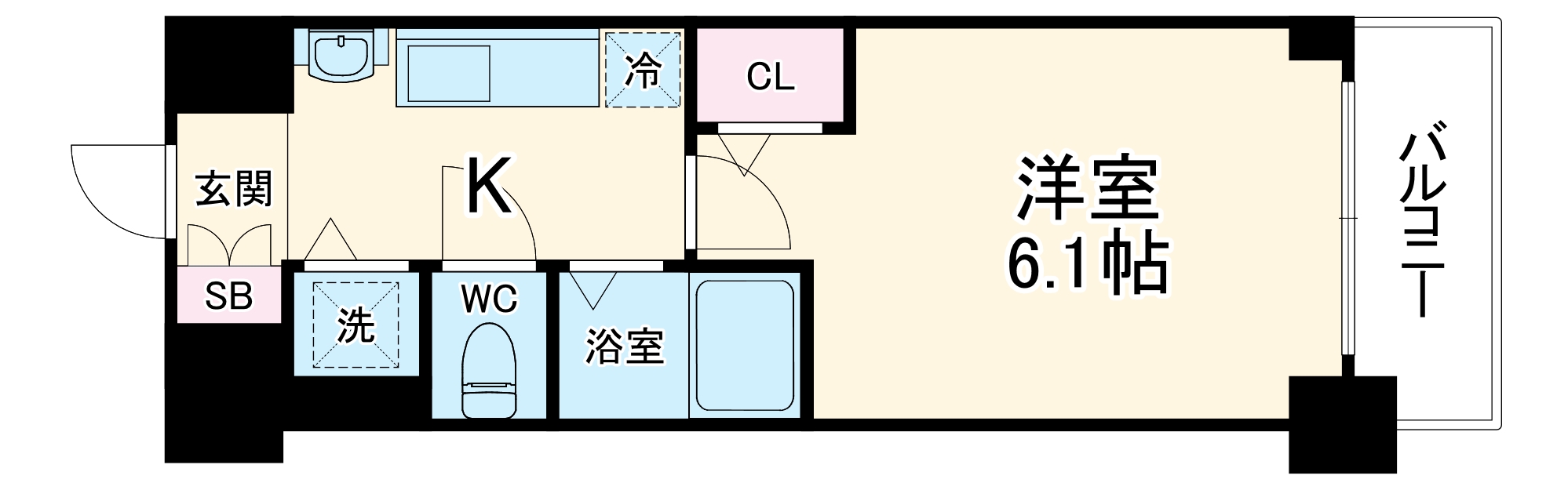 プレサンス名古屋STATIONアブソリュートの間取り