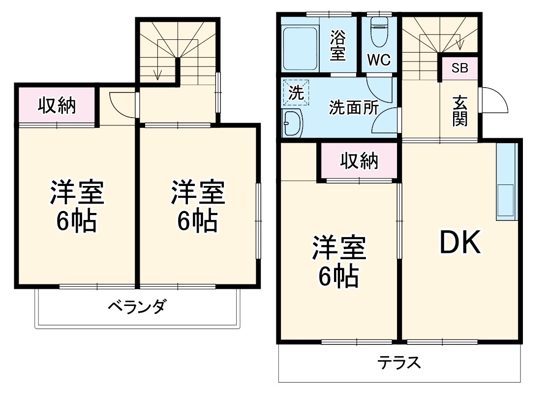 須賀テラスハウスの間取り