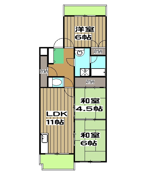 スクエアメゾン並河A棟の間取り
