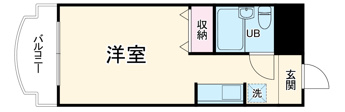 汐入町の完工年月(1989年5月)築の賃貸マンションの間取り