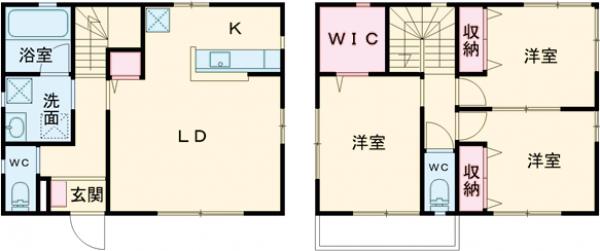 ノア ビレッヂ B棟の間取り