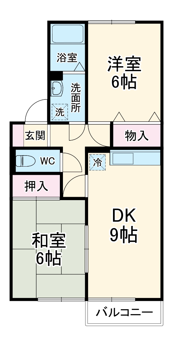 ヴァレンサ氷川Bの間取り
