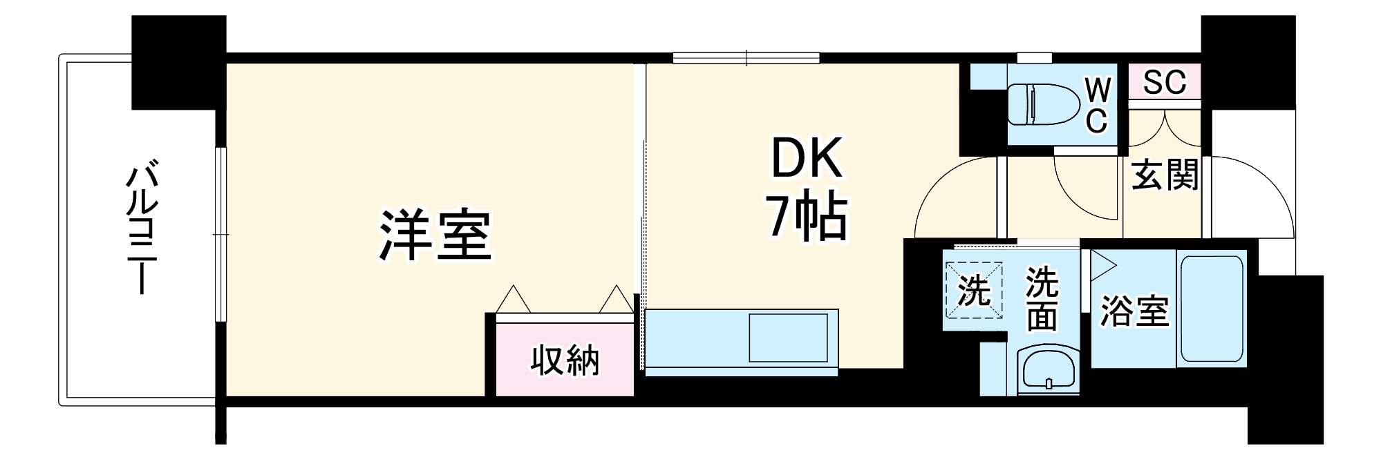 コーポレート稲毛海岸の間取り