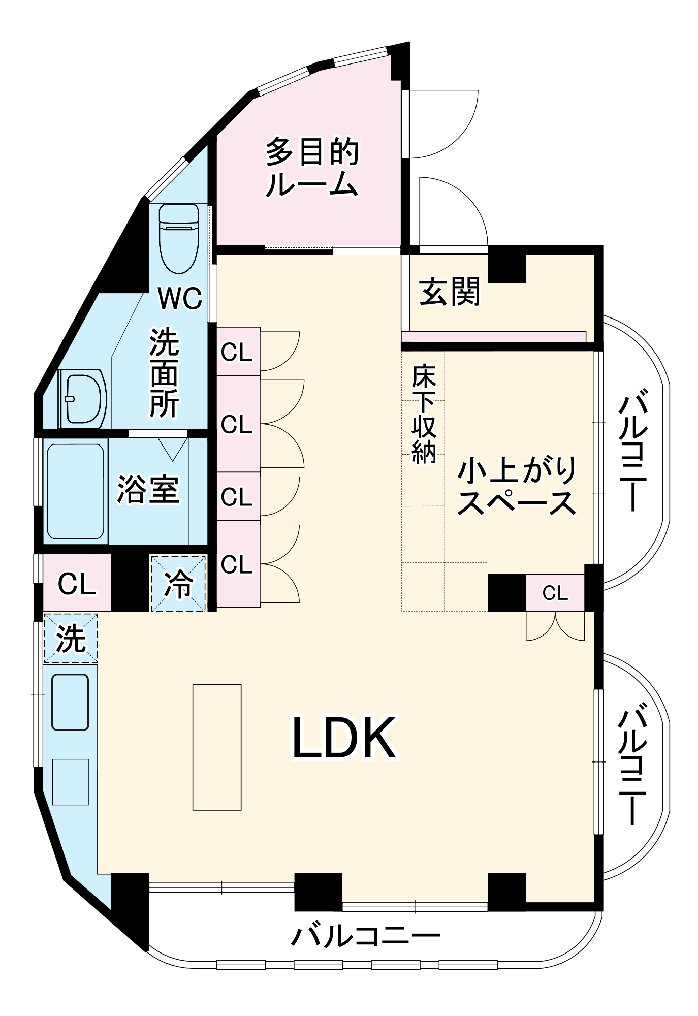 aurora buildingの間取り
