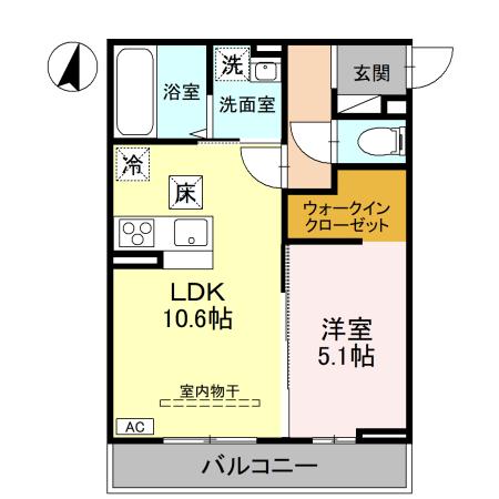 エンテスカリオン・101号室の間取り