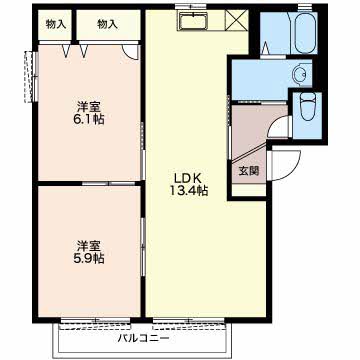 グリーンヒルズⅡ　Ａの間取り