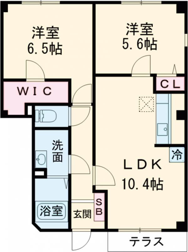 グランパルク Bの間取り