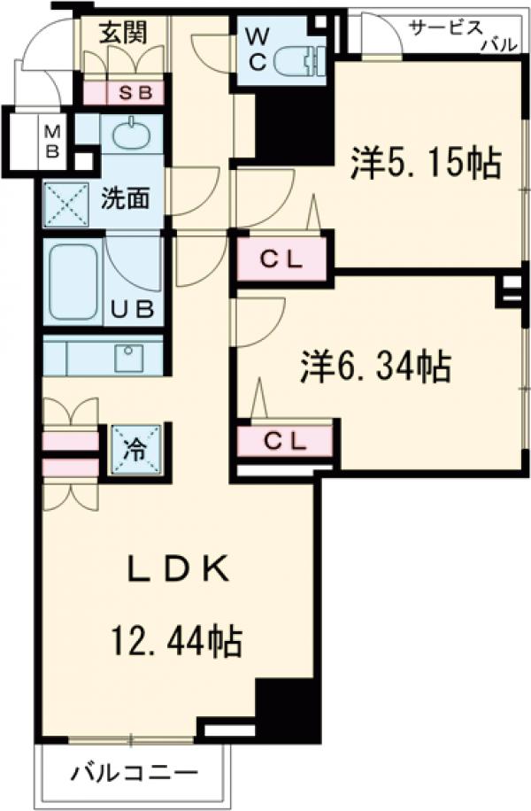 S-RESIDENCE両国緑・204号室の間取り