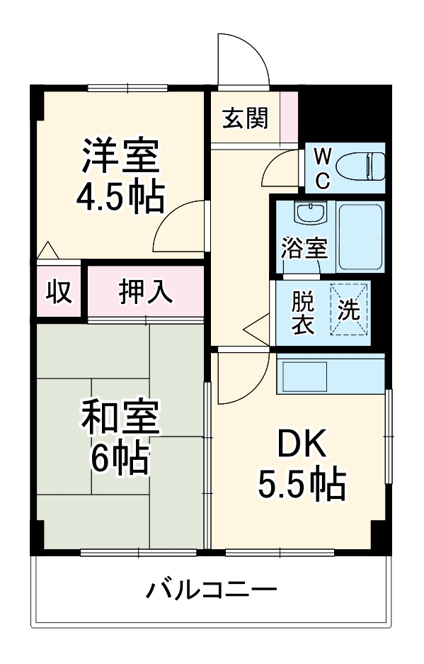 ライオンズマンション淵野辺第2の間取り