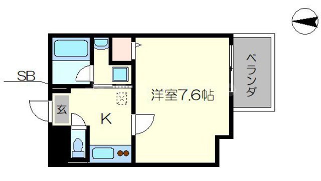 ベラジオ五条堀川Ⅱの間取り