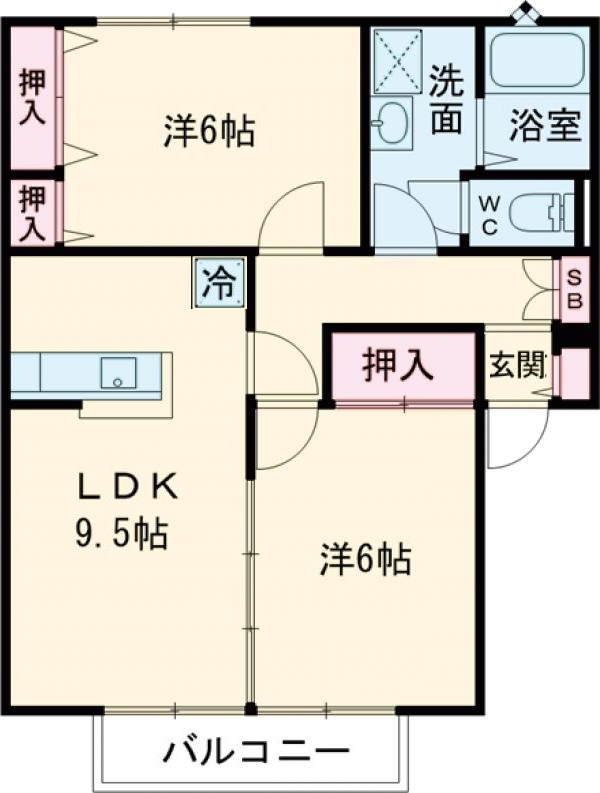 サンビレッジよし乃 C棟の間取り