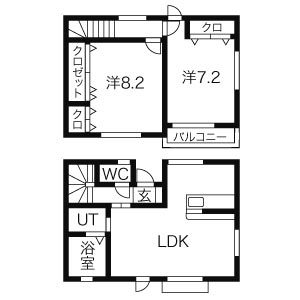 リープアベニューの間取り
