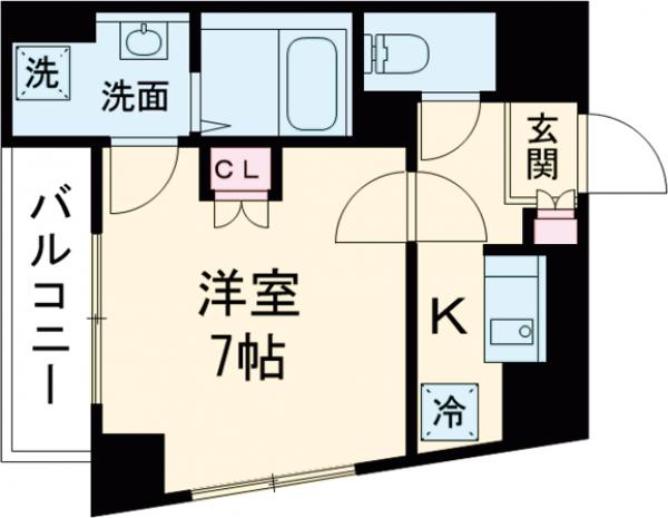 グランジット根岸ラシクラス・303号室の間取り