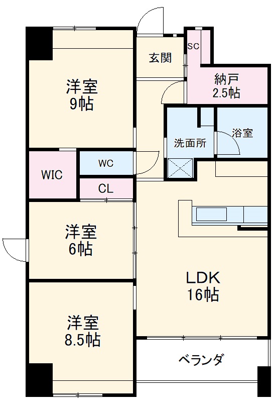 アクシス香蘭の間取り