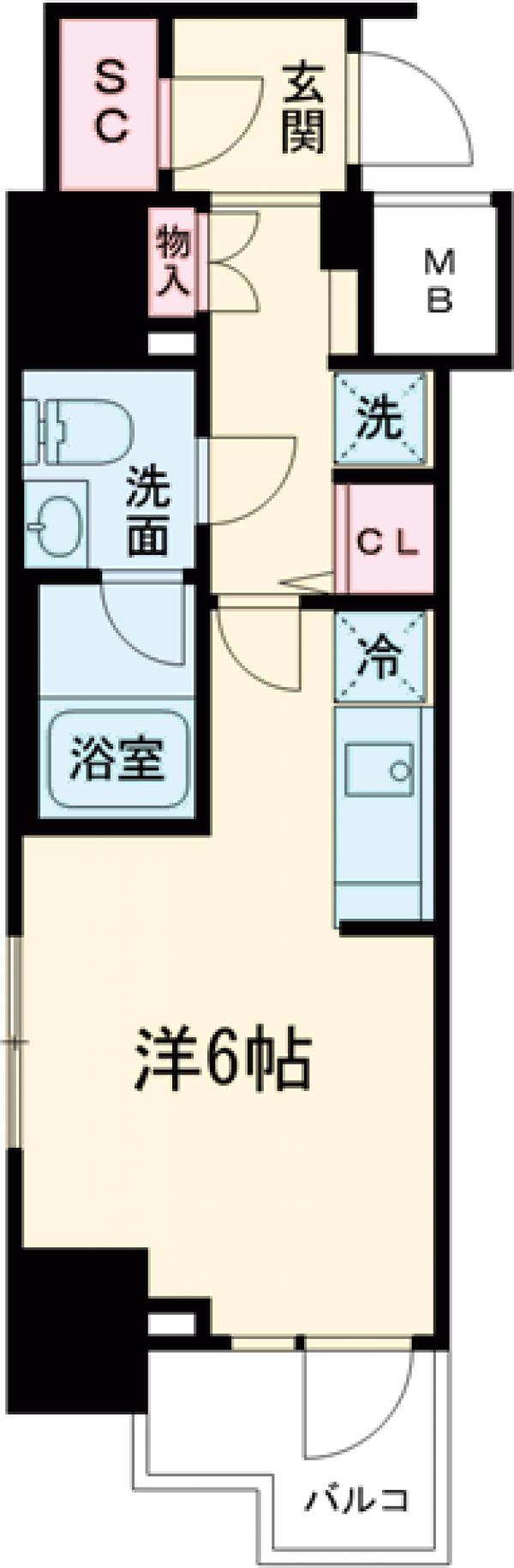 ラグディア芝公園・1103号室の間取り