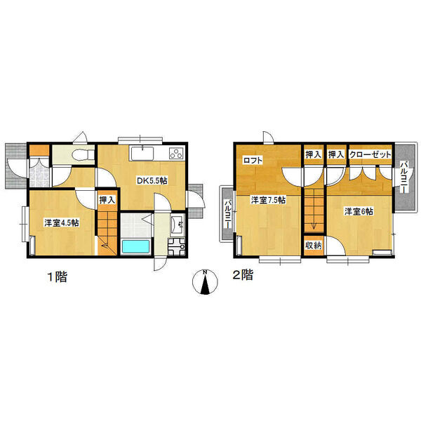 田代町貸家の間取り