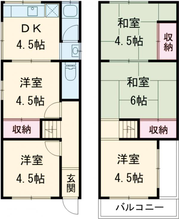 伯太町4丁目戸建ての間取り