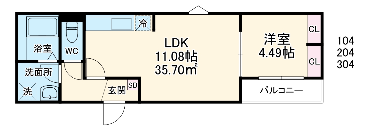 GRADUS若葉の間取り