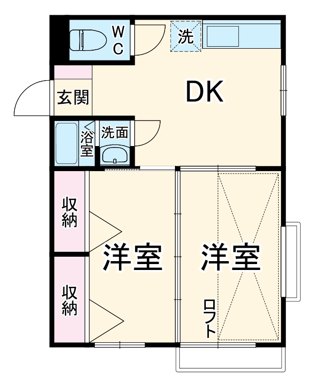 花嶋コーポの間取り