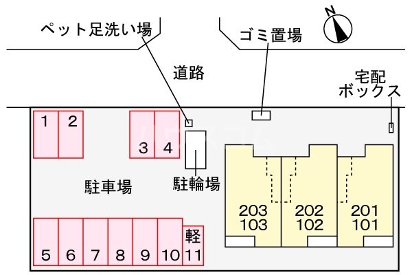 ＲＥＦＲＥＳＨ　Ｍの駐車場