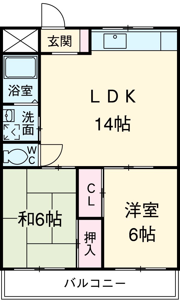 メゾン星ヶ丘の間取り