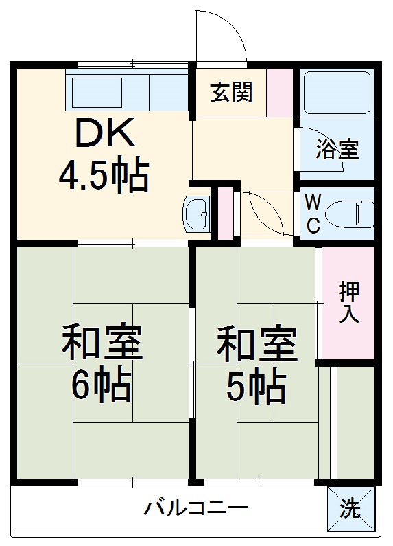 しんらい Bの間取り