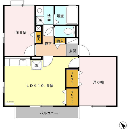 ハイツ クリノンの間取り