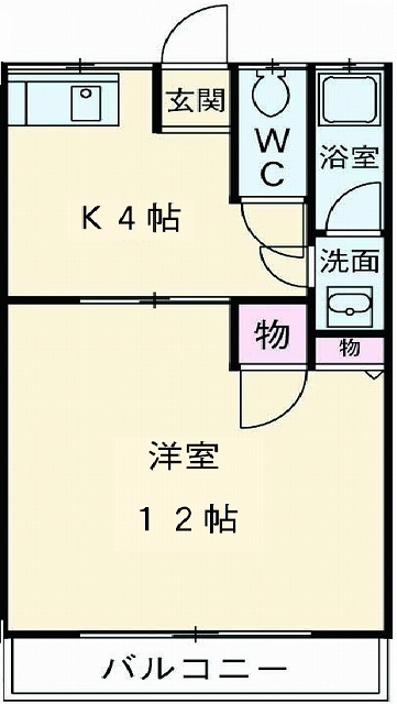 ハイツ１０６８の間取り