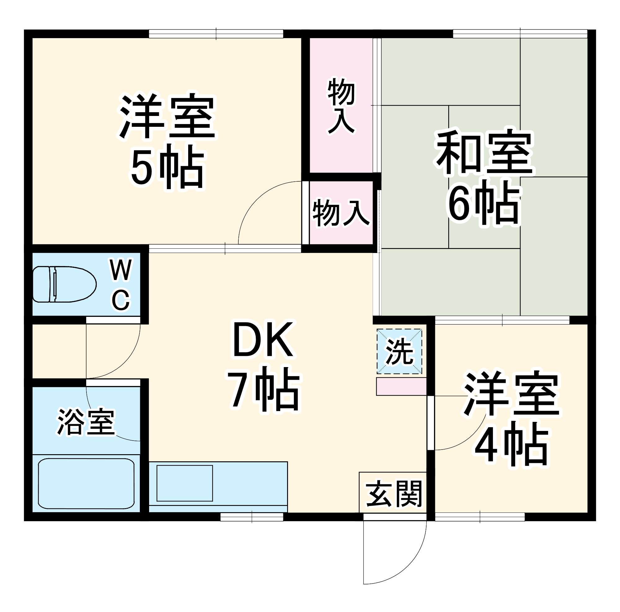 けやき荘小谷場の間取り