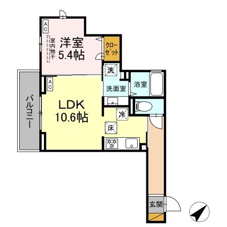 プラージュ津田沼・103号室の間取り