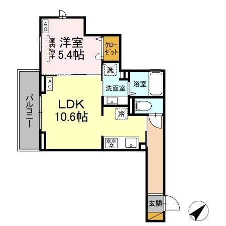 プラージュ津田沼・203号室の間取り