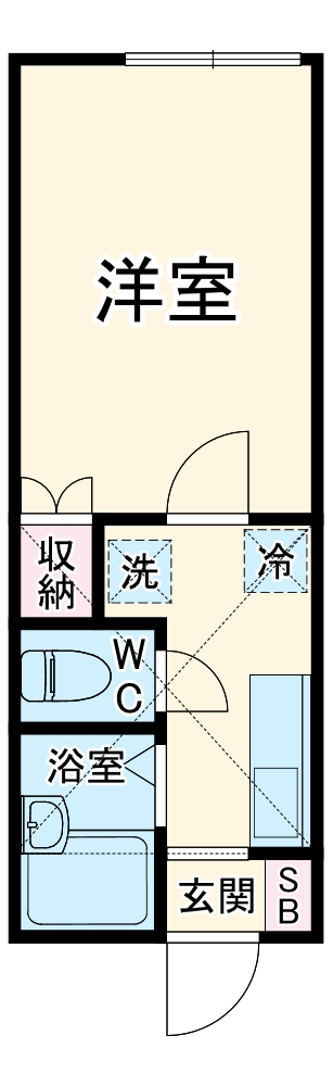 クロノス愛名・110号室の間取り