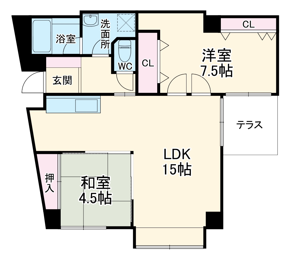 カーサ小井堀の間取り