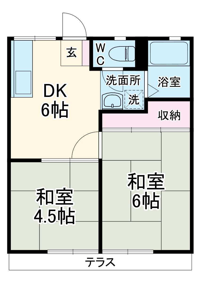 渡辺ハイツBの間取り
