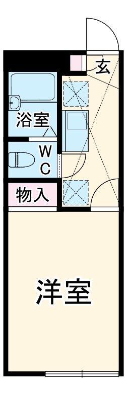 レオパレスエクセル道場北の間取り