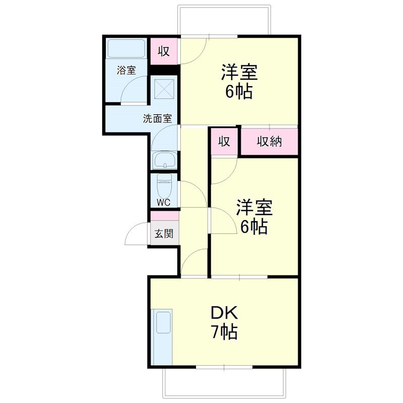 ライトアップ萩丘１番館の間取り