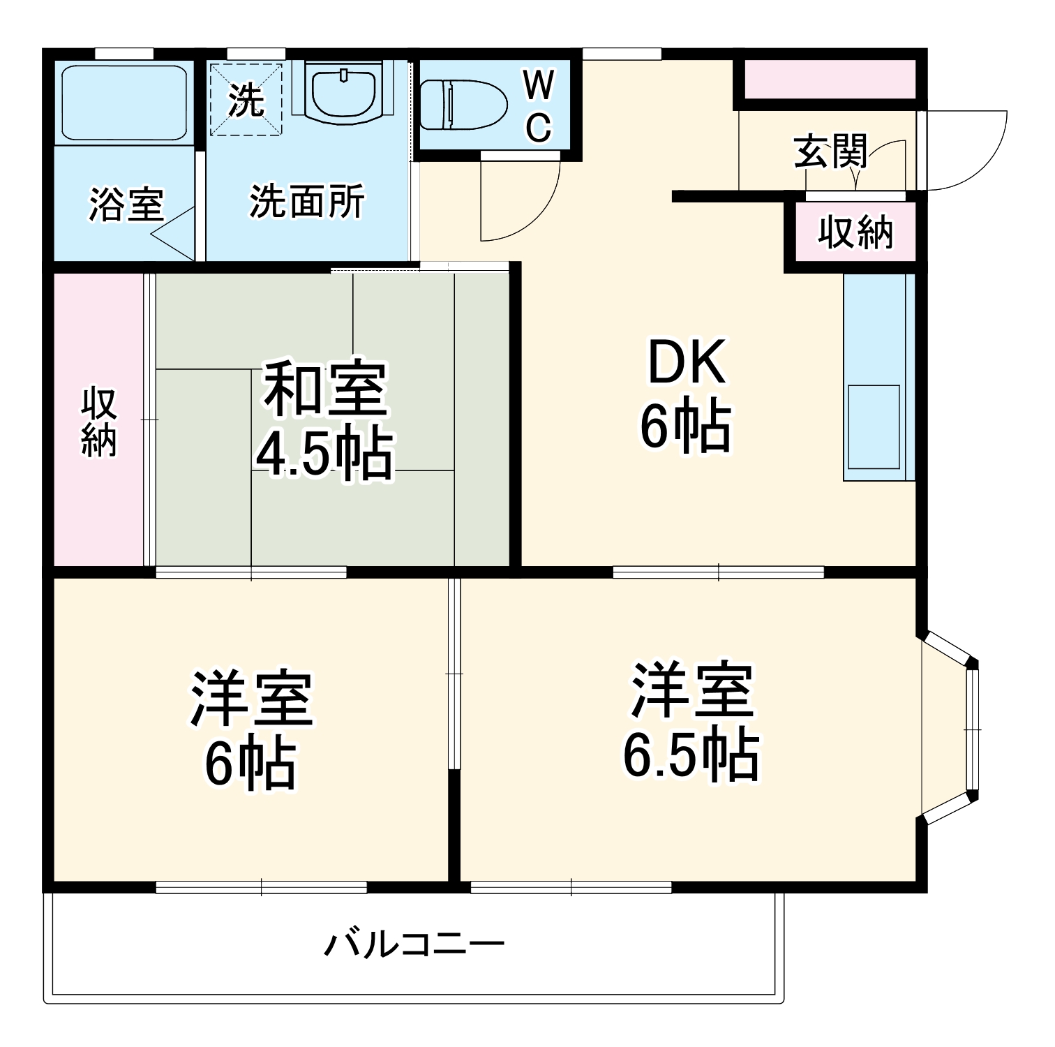 グリーンスクエアF 6戸の間取り