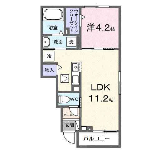 アヴァンセ・01030号室の間取り
