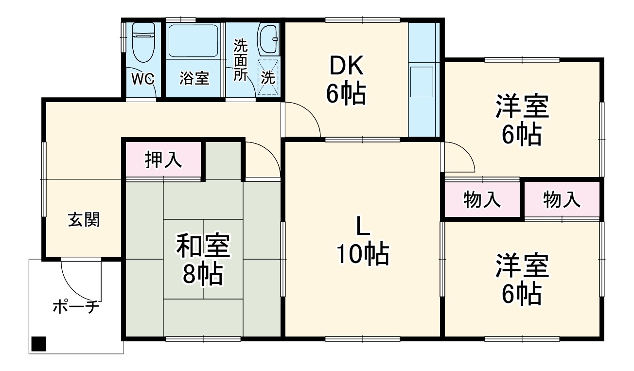 善ヶ島平屋戸建の間取り