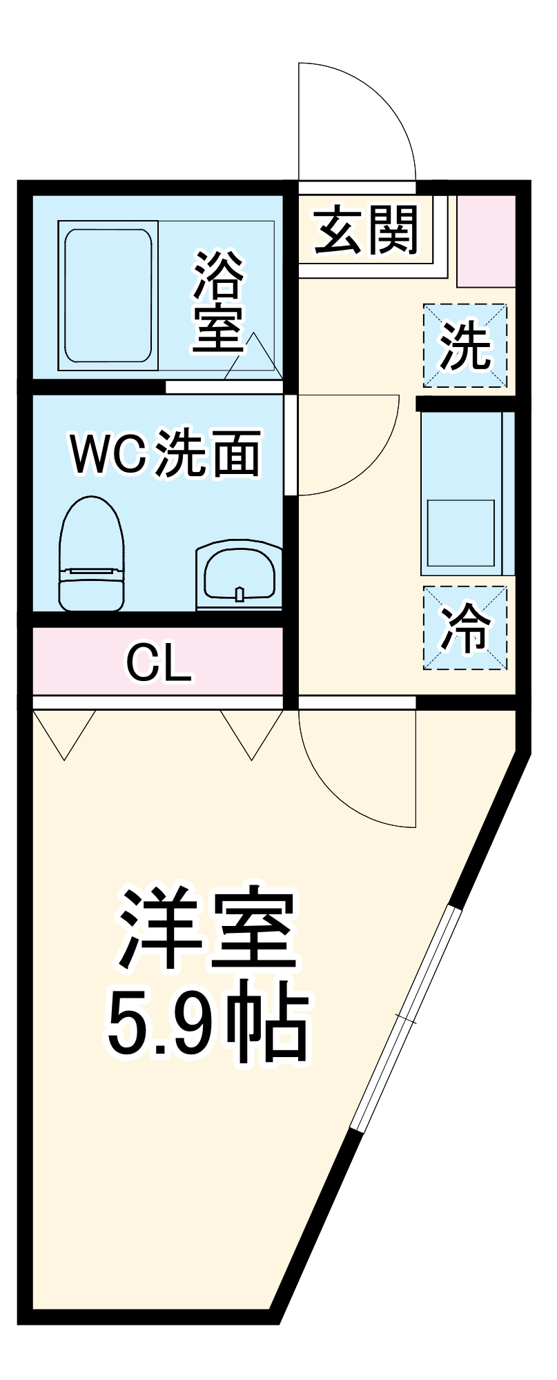 パーセリア石川町の間取り