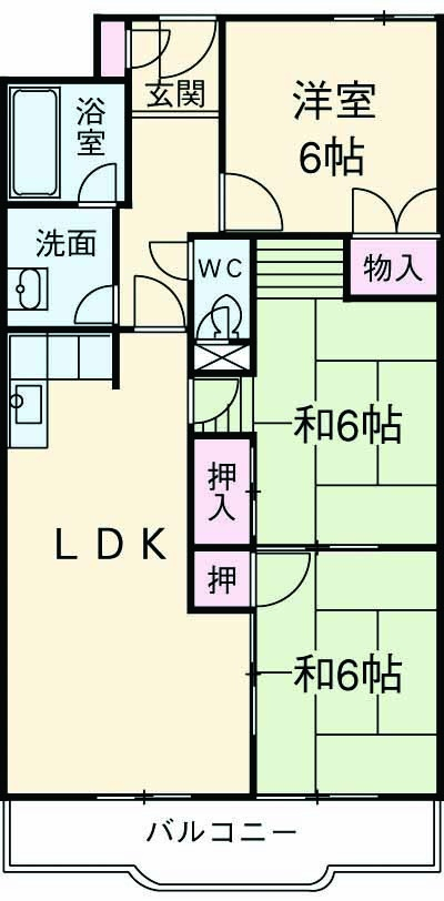 フィアテル岸和田の間取り
