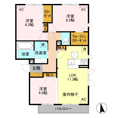 スプリーム Aの間取り