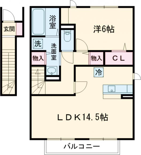 ルミナスコート・201号室の間取り