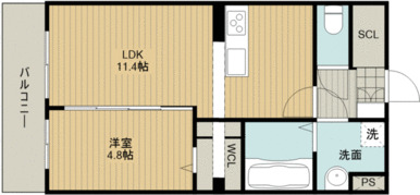 田畑ハイツルシアスⅧの間取り