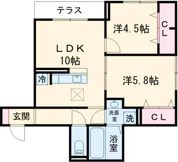 セレスティア西綾瀬の間取り