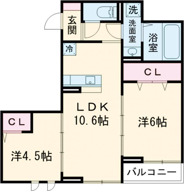 セレスティア西綾瀬の間取り