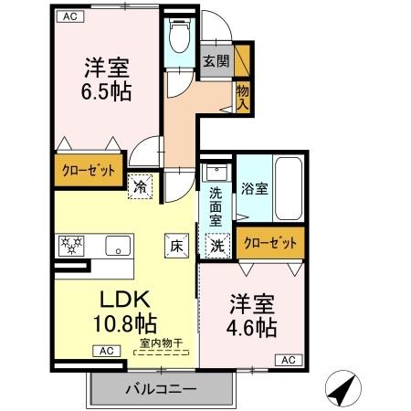 フォレストウッド B棟の間取り