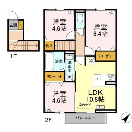フォレストウッド B棟の間取り